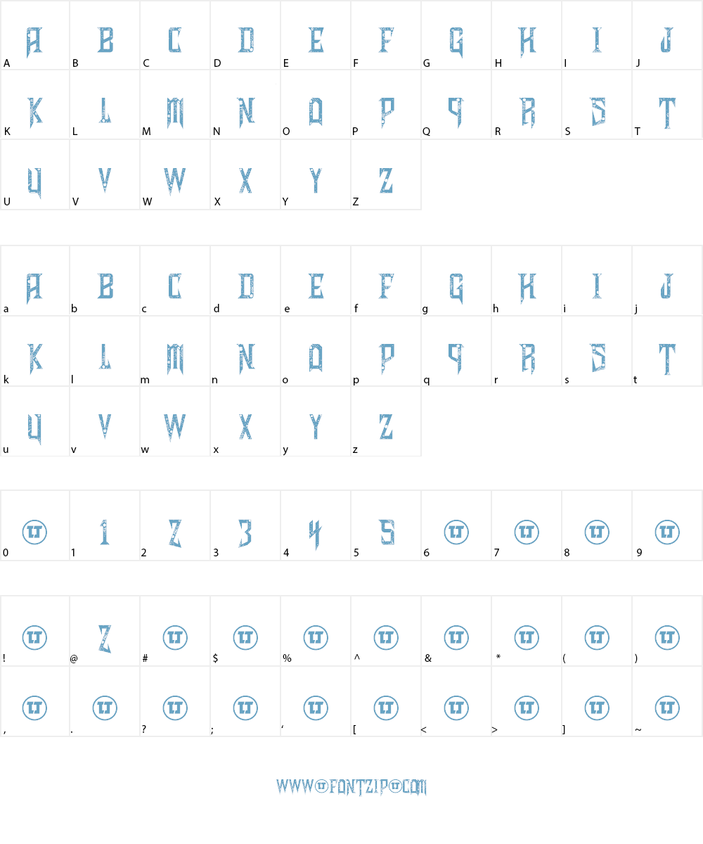 Shadows of Security Font Character
